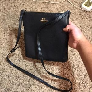 Black coach cross body purse